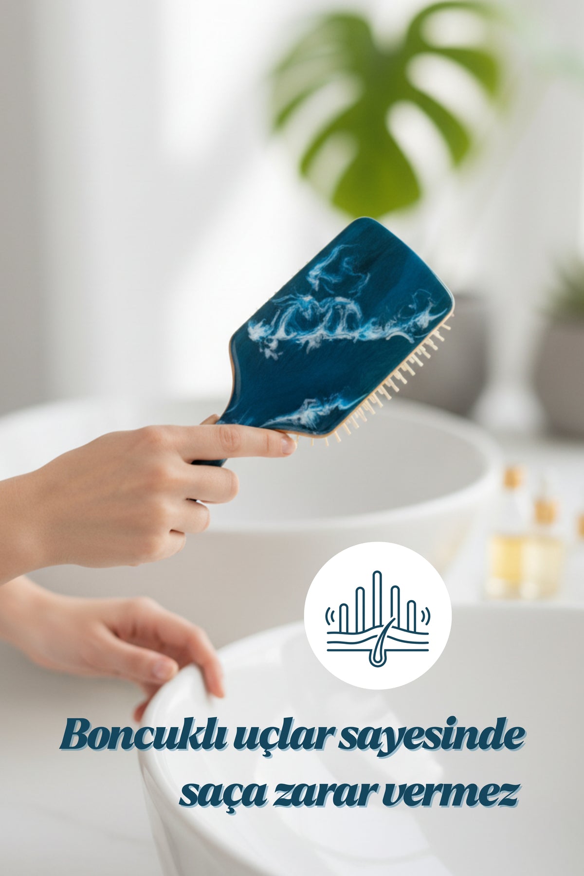 Elsa Professional Doğal Ahşap Saplı Sanatsal Tasarım Saç Fırçası - 8. görsel - Elsa Saç Fırçaları