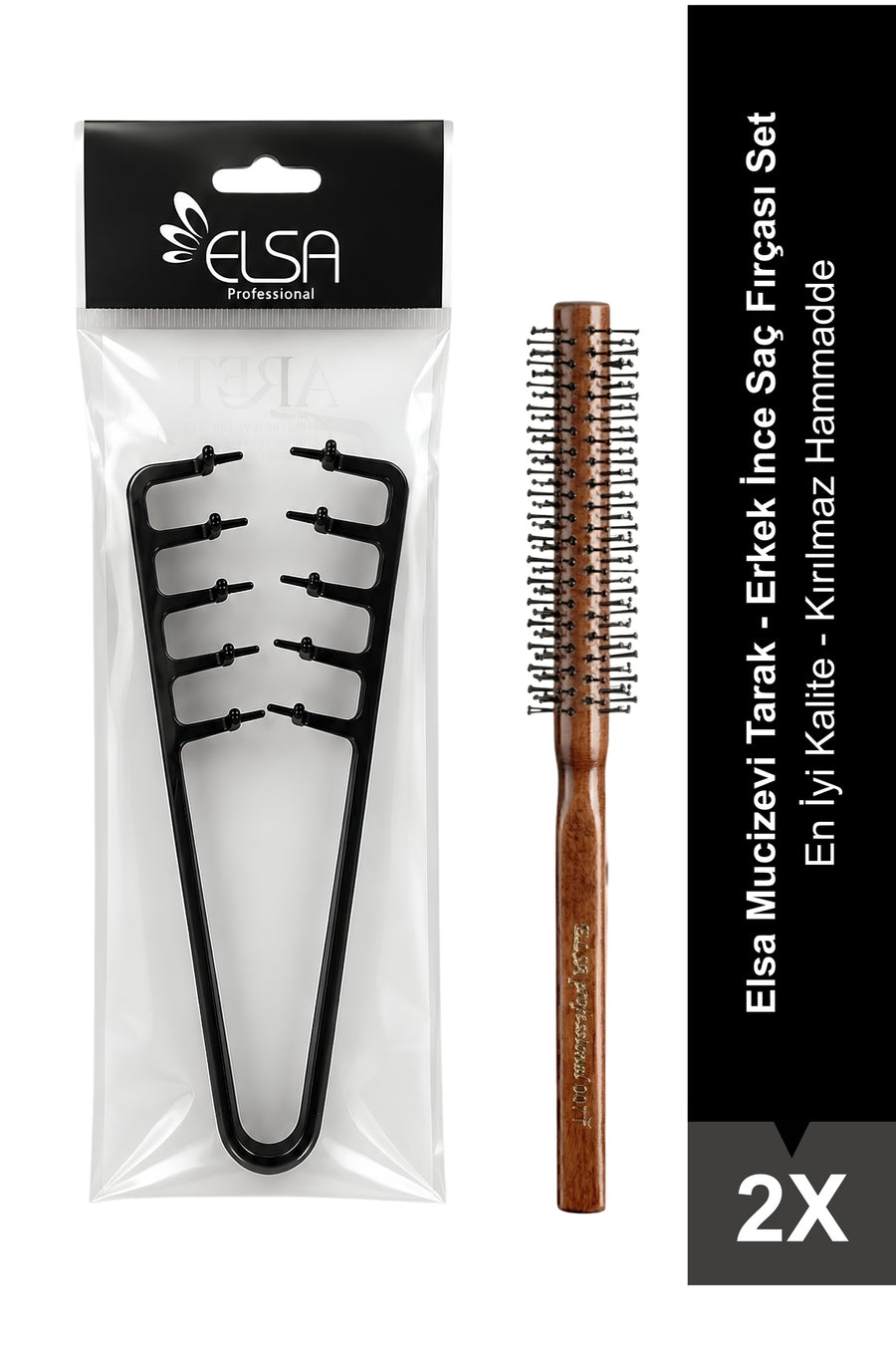 Professional Miraculous Comb and Professional 007 Thin Hair Brush