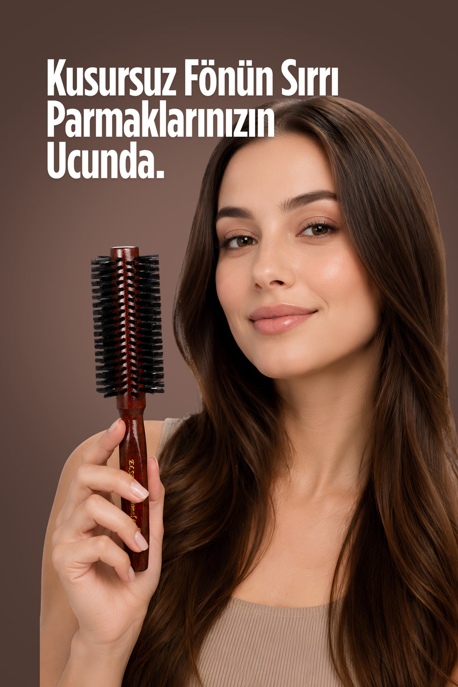 Elsa Professional 461 Maun 48 mm yuvarlak fön fırçası kullanım görseli
