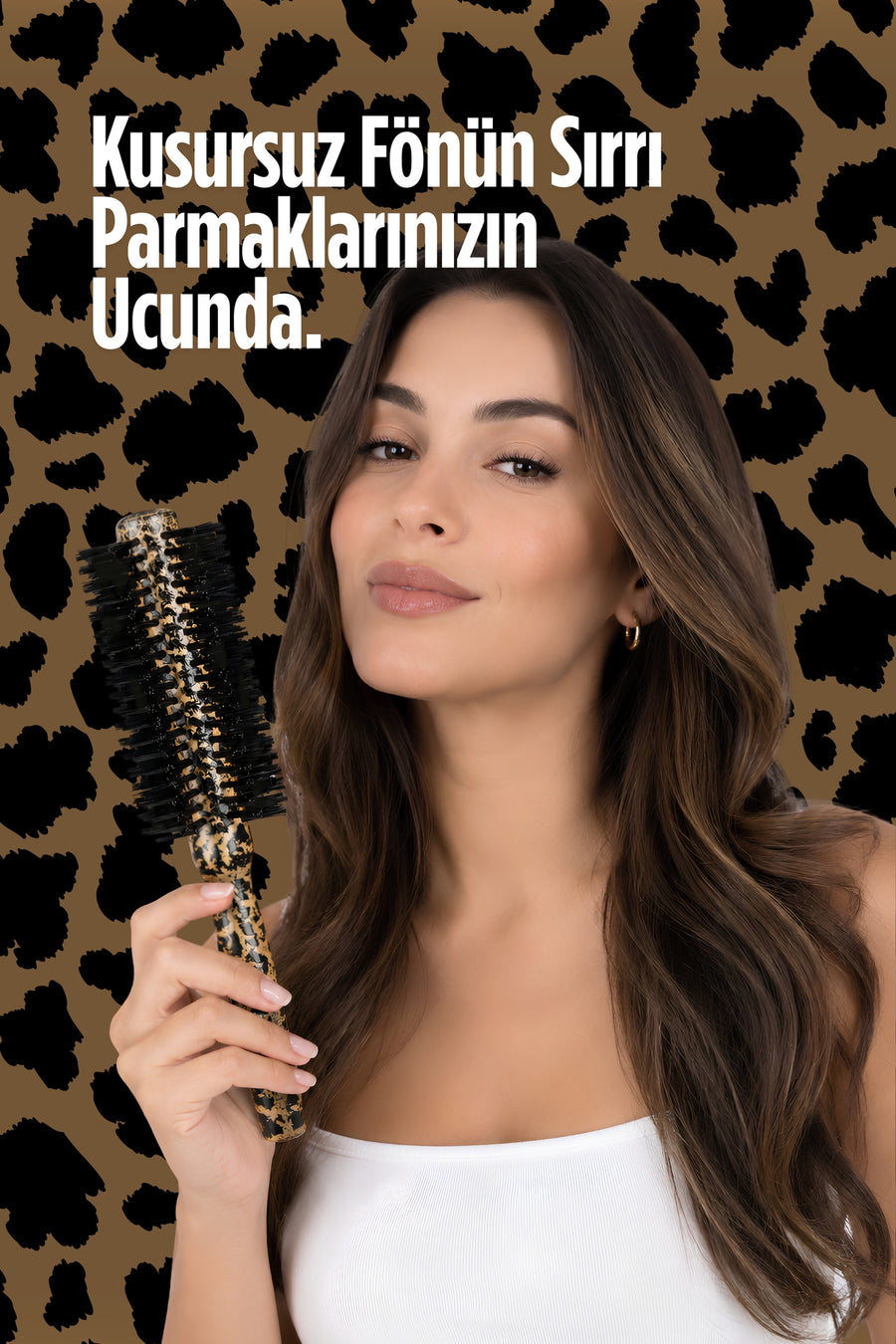Professional 0.66 Leopard Print Hair Brush