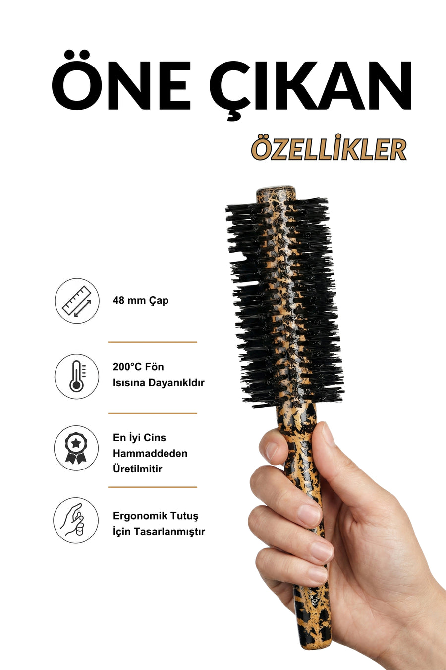 Professional 0.66 Leopard Print Hair Brush