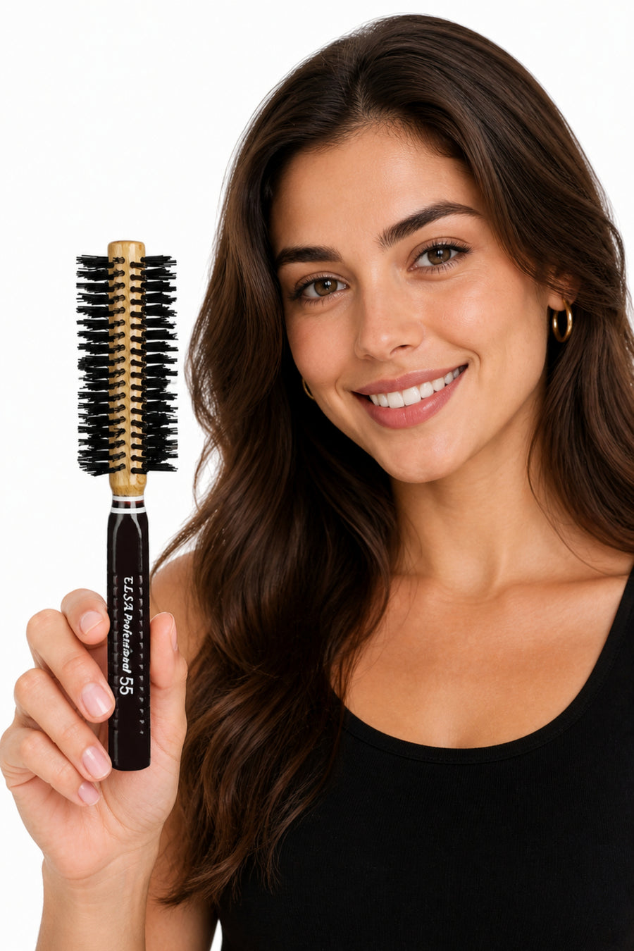 Saçta Elsa Professional 55 Natürel fırça görünümü