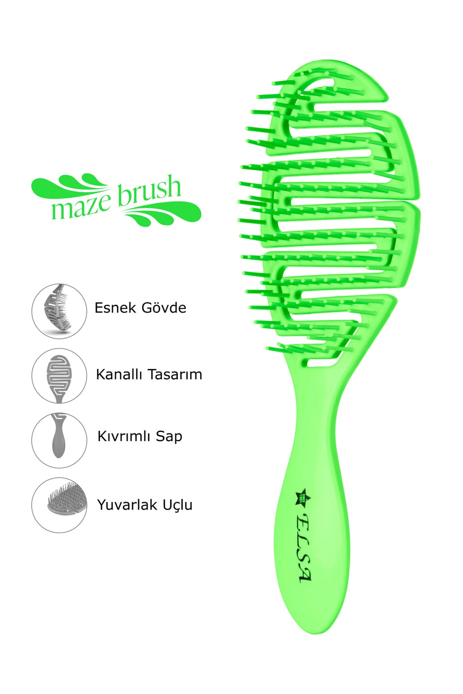 Professional Üç Boyutlu Saç Fırçası Maze Esnek Saç Açma Fırçası