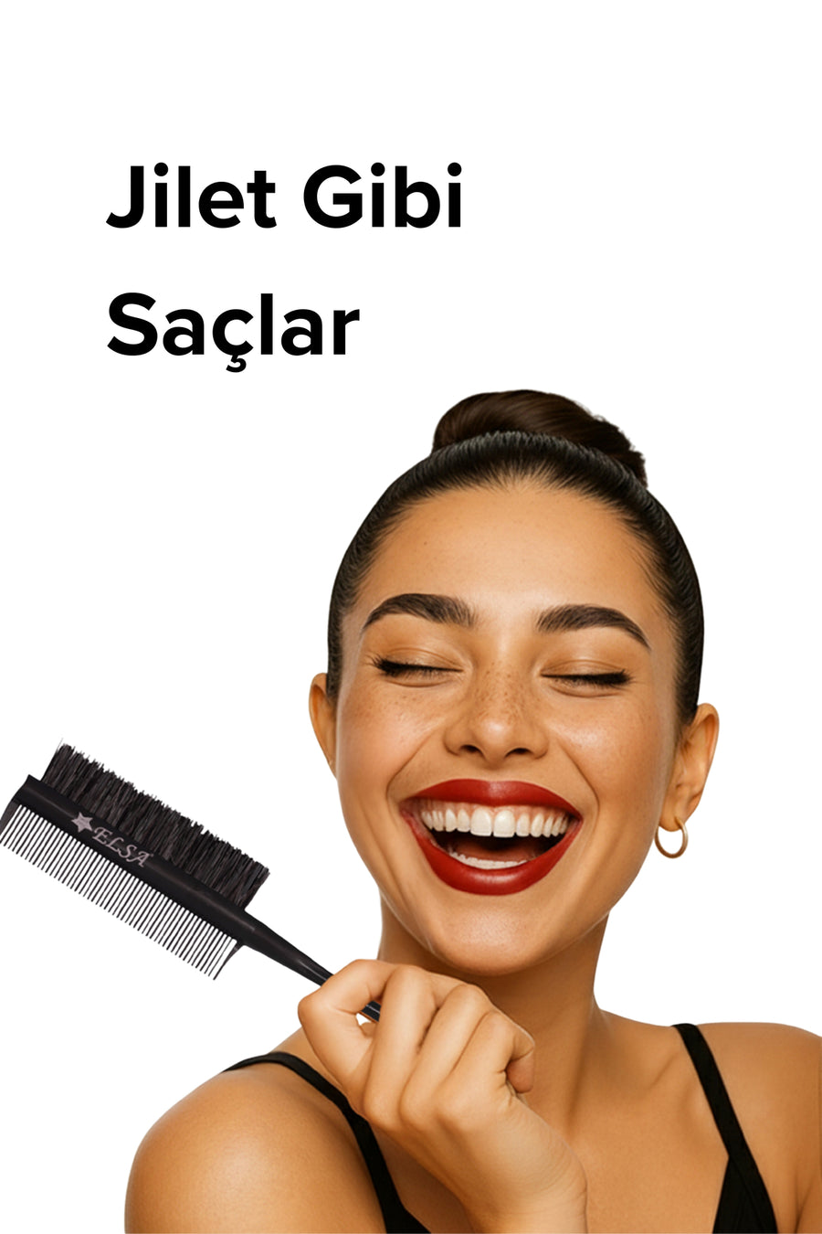 Hair Wax Stick 75 gr and Black 3-in-1 Bun Brush