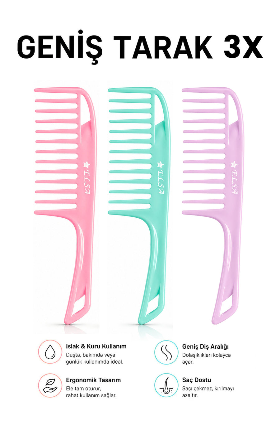 Professional 0345 Wide Comb with Free 3X Crimping Comb