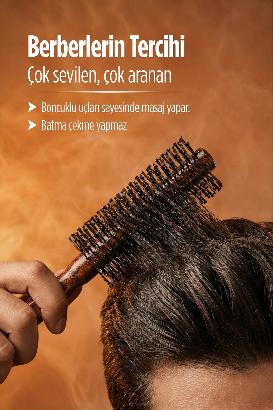 Elsa Professional 48 erkek fön fırçasıyla saç şekillendirme