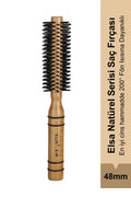 Professional 0.18 Natürel Kırçıllı Saç Fırçası 48 mm – Profesyonel Fön Fırçası, Hacim Veren Yuvarlak Saç Fırçası - Elsa Saç Fırçaları