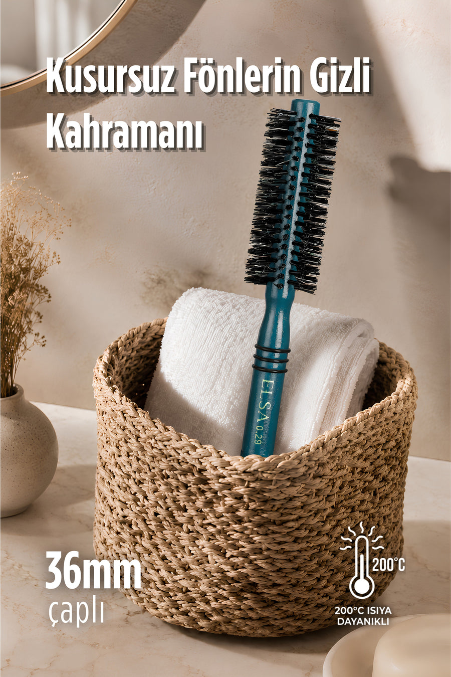 Professional 4-piece Green Hairbrush Set