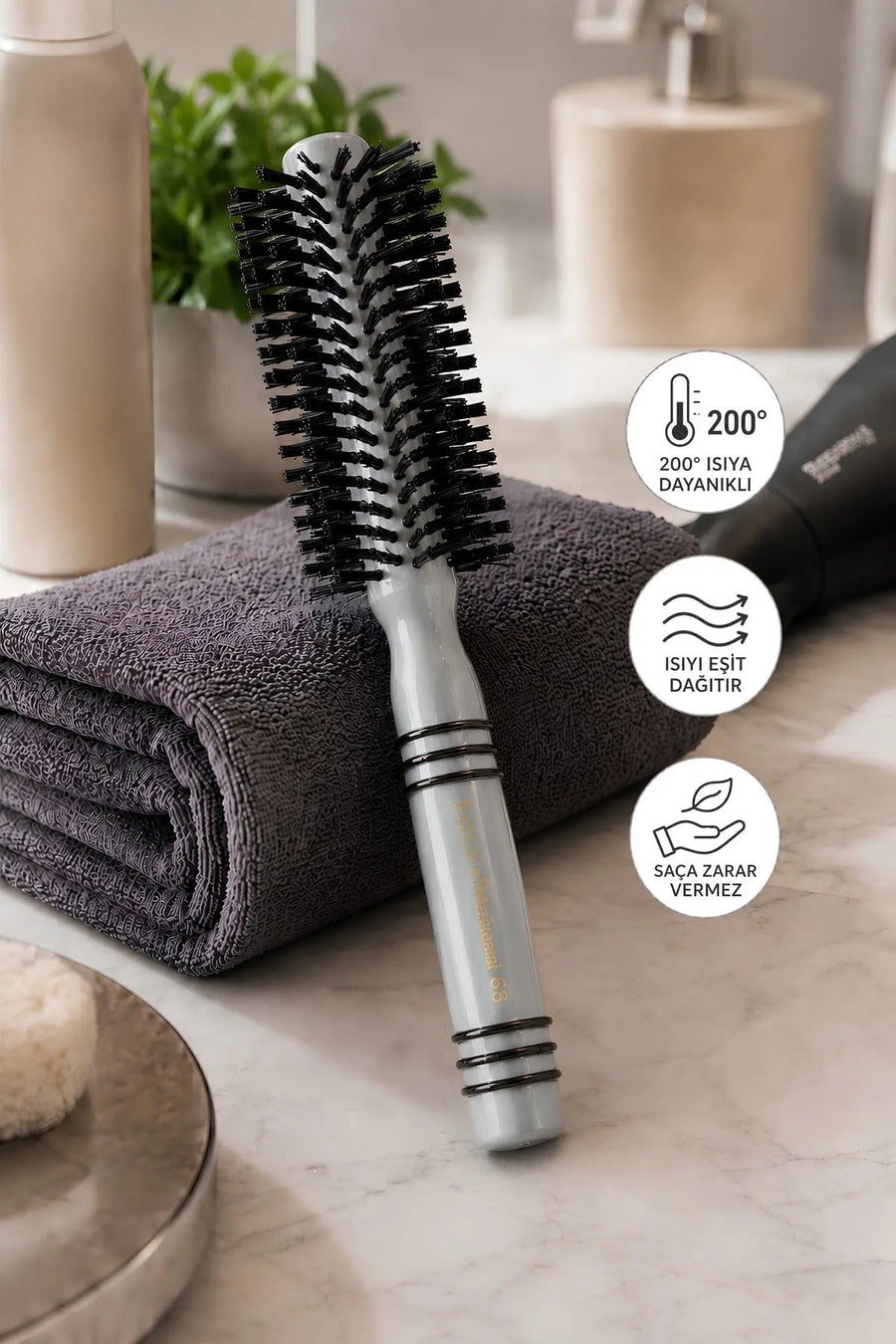 Elsa Professional 68 Gri fön fırçası ısı özellikleri