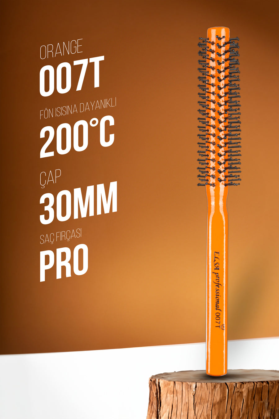 Professional 007 Thin Orange Men's Hair Brush