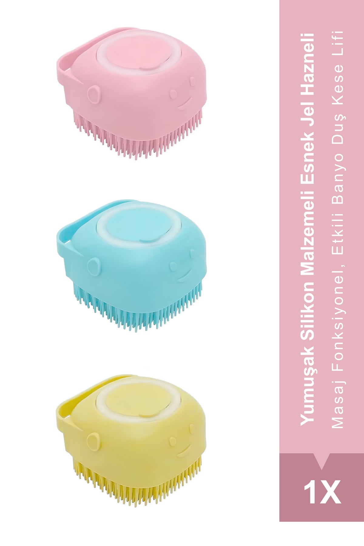 Professional Soft Silicone Material Flexible Gel Reservoir Massage Function Body Cleansing Bath