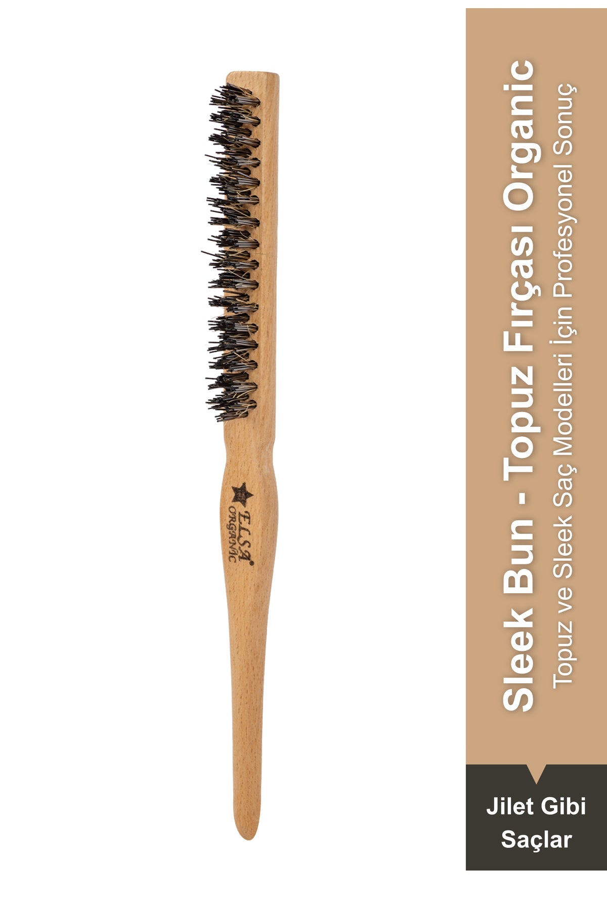 Professional 0.33 Organic Bun Brush Sleek Bun