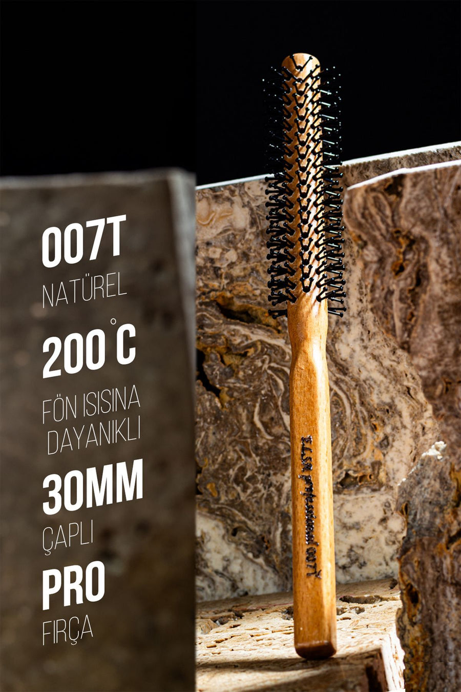 Professional 007 Fine Natural Men's Hair Brush