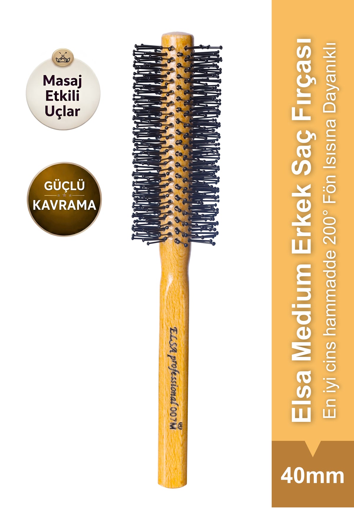 Professional 007M Natural Men's Hairbrush