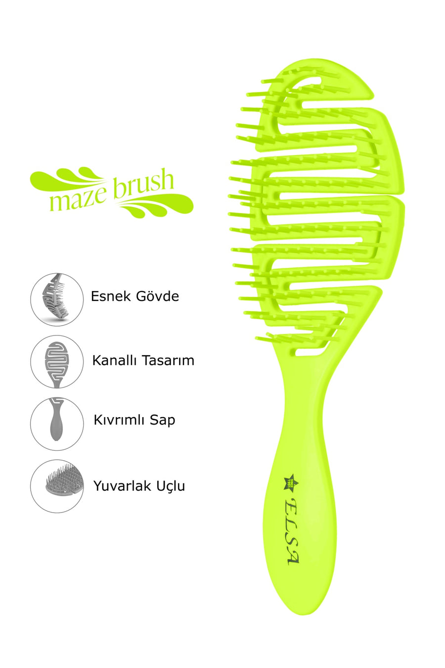 Professional Üç Boyutlu Saç Fırçası Maze Esnek Saç Açma Fırçası