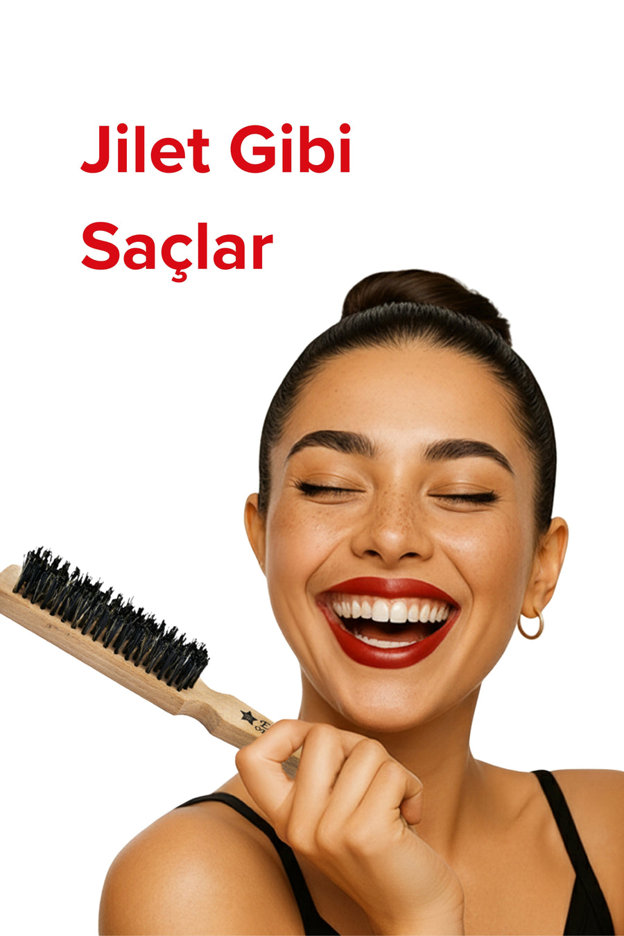 Professional Hair Wax Stick 75gr - Saç Sabitleyici ve 131 Topuz Fırçası Sleek Bun 2'li Set