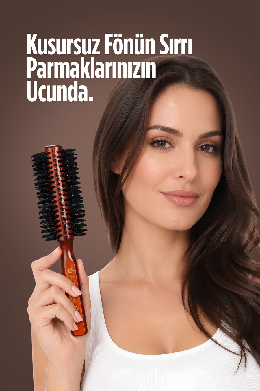 Elsa Professional 421 Maun geniş çaplı fön fırçası kullanım görünümü