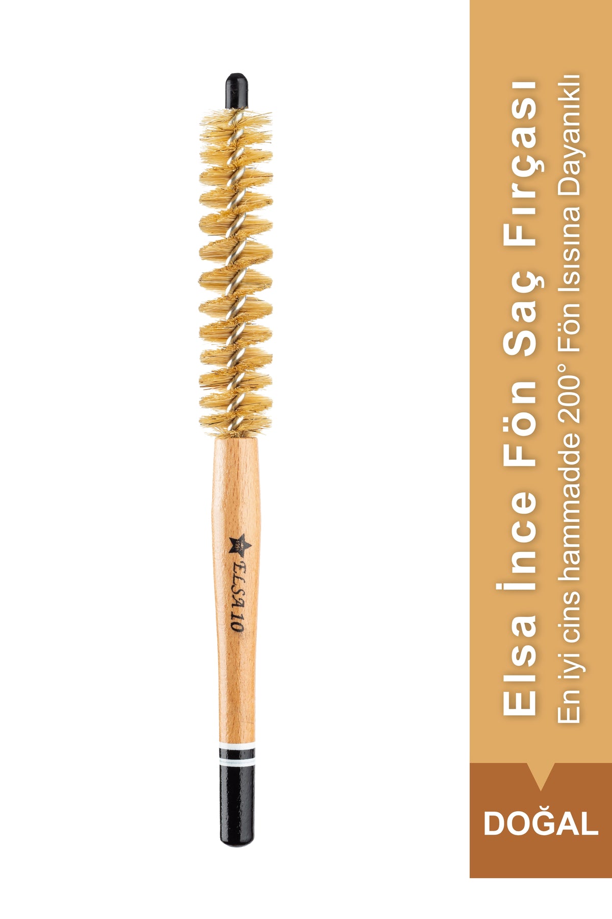 Elsa Professional 10 İnce doğal kıllı fön fırçası 200°C ürün görünümü