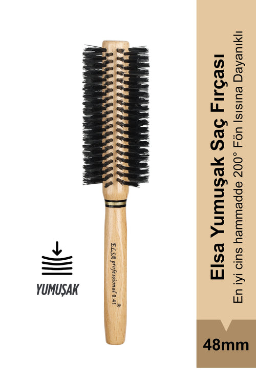 Elsa Professional 0.41 Natürel Yumuşak Saç Fırçası - Elsa Saç Fırçaları