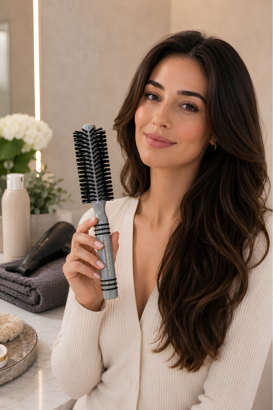 Elsa Professional 68 Gri fön fırçası kullanım görseli
