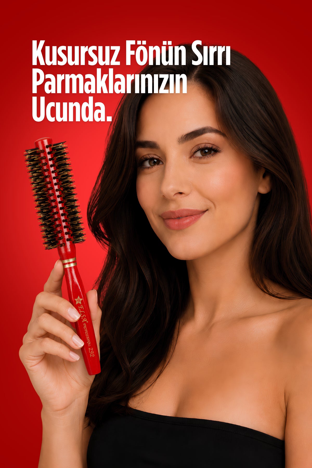 Professional 292 Kırmızı Saç Fırçası