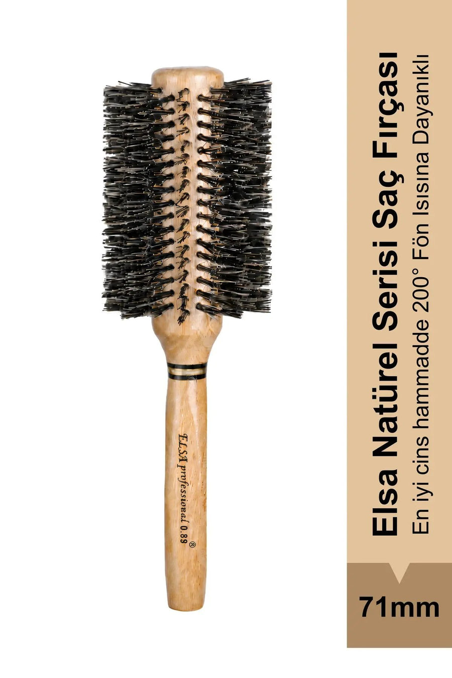 Elsa Professional 0.89 Natürel 71 mm geniş fön fırçası