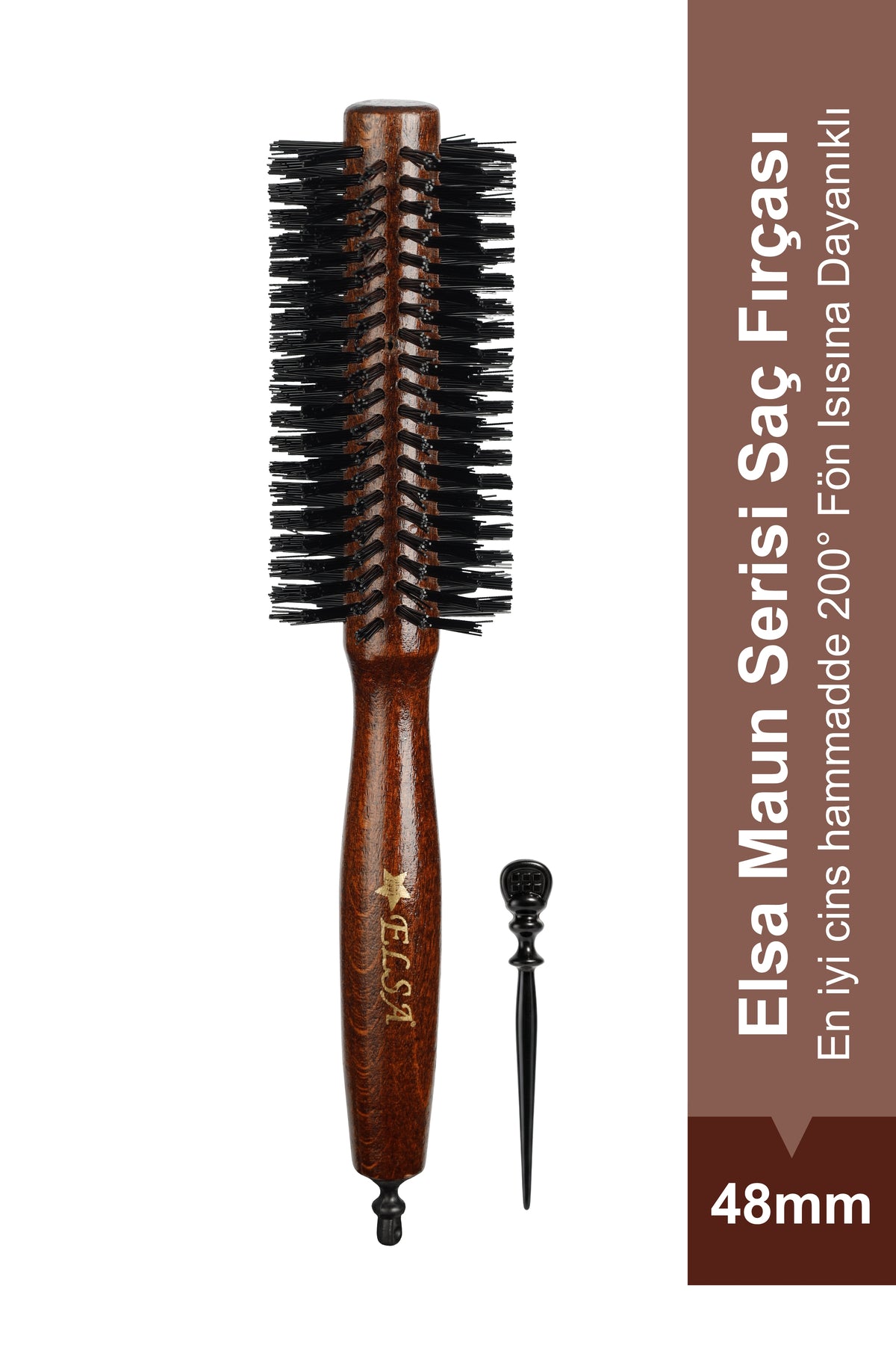 Elsa Professional 444 Maun fön fırçası 48 mm 200°C ve ayırma uçlu ürün görünümü