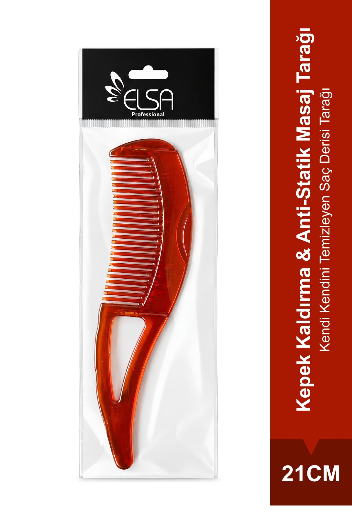 Dandruff Removal & Anti-Static Massage Brush | Self-Cleaning Feature