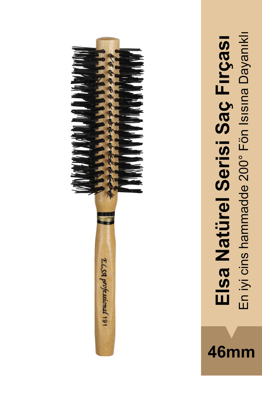 Professional 191 Natural Hair Brush 46 mm – Professional Blow Dry Brush, Volumizing Round Hair Brush