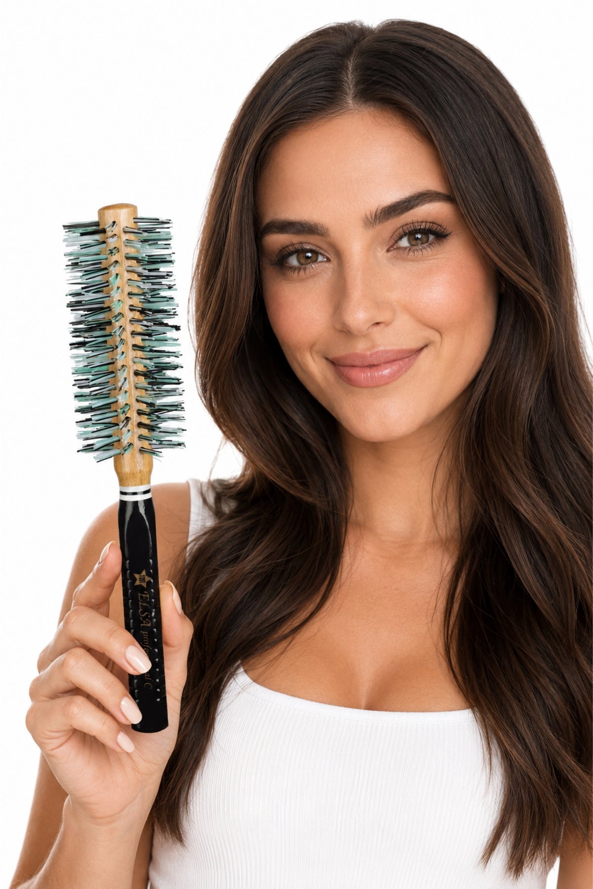 Elsa Professional 1929C Natürel Saç Fırçası 41 mm – Profesyonel Fön Fırçası, Hacim Veren Yuvarlak Saç Fırçası - Elsa Saç Fırçaları