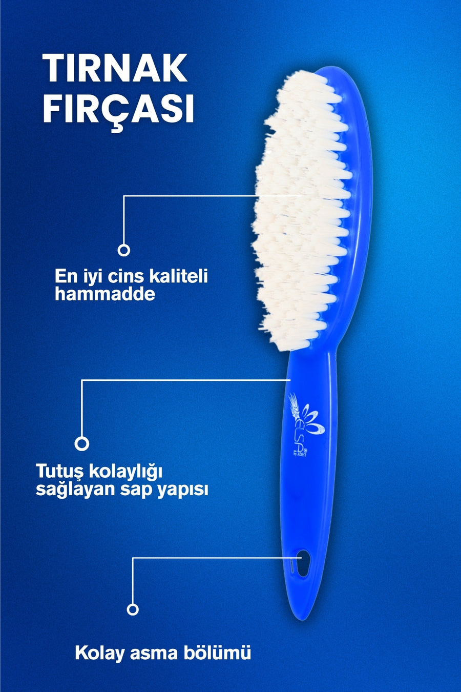 Professional Nail and Multi-Purpose Cleaning Brush for Shoes, Dentures, and Home Cleaning
