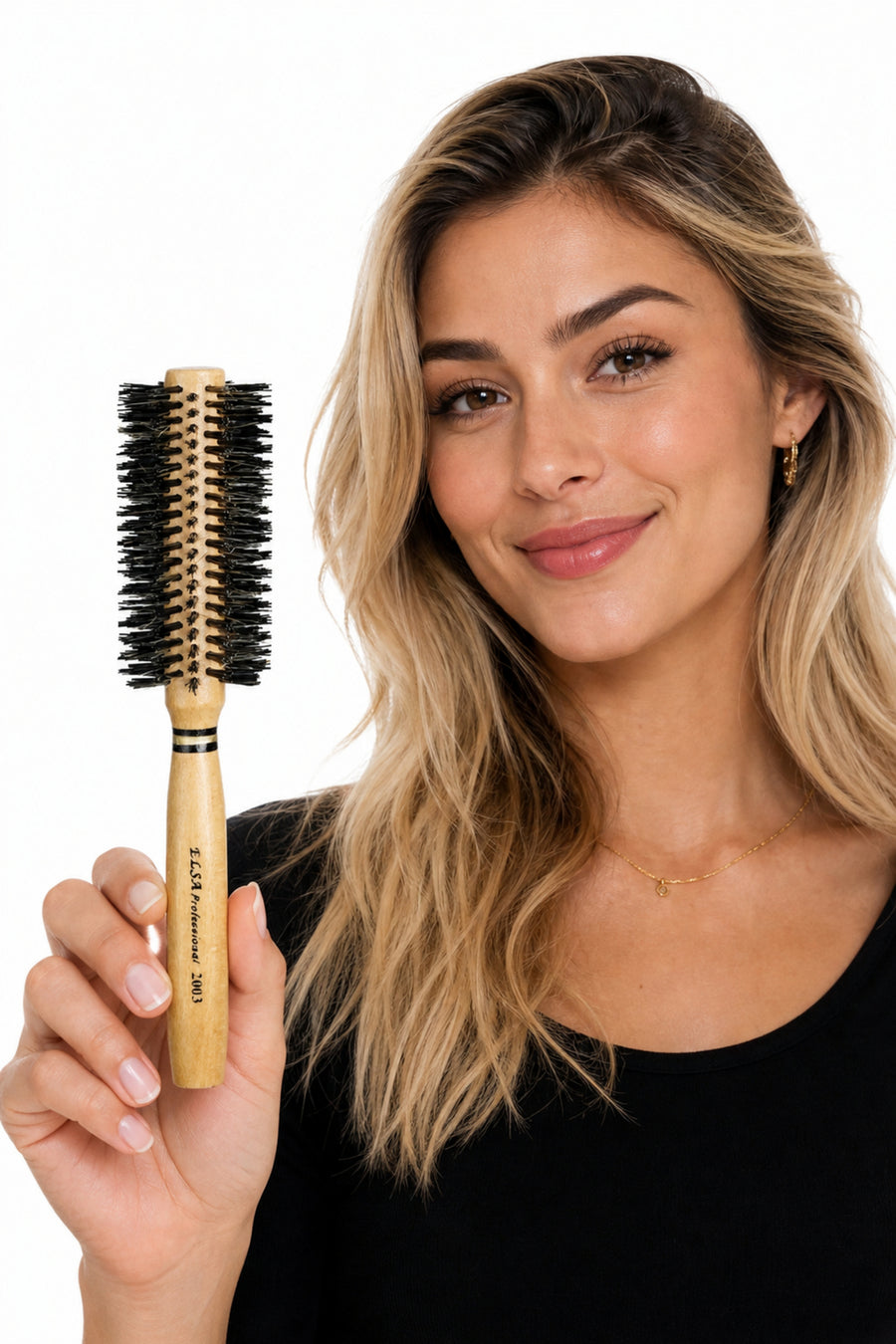 Elsa Professional 2003 Natürel Kırçıllı fön fırçası kullanım görseli