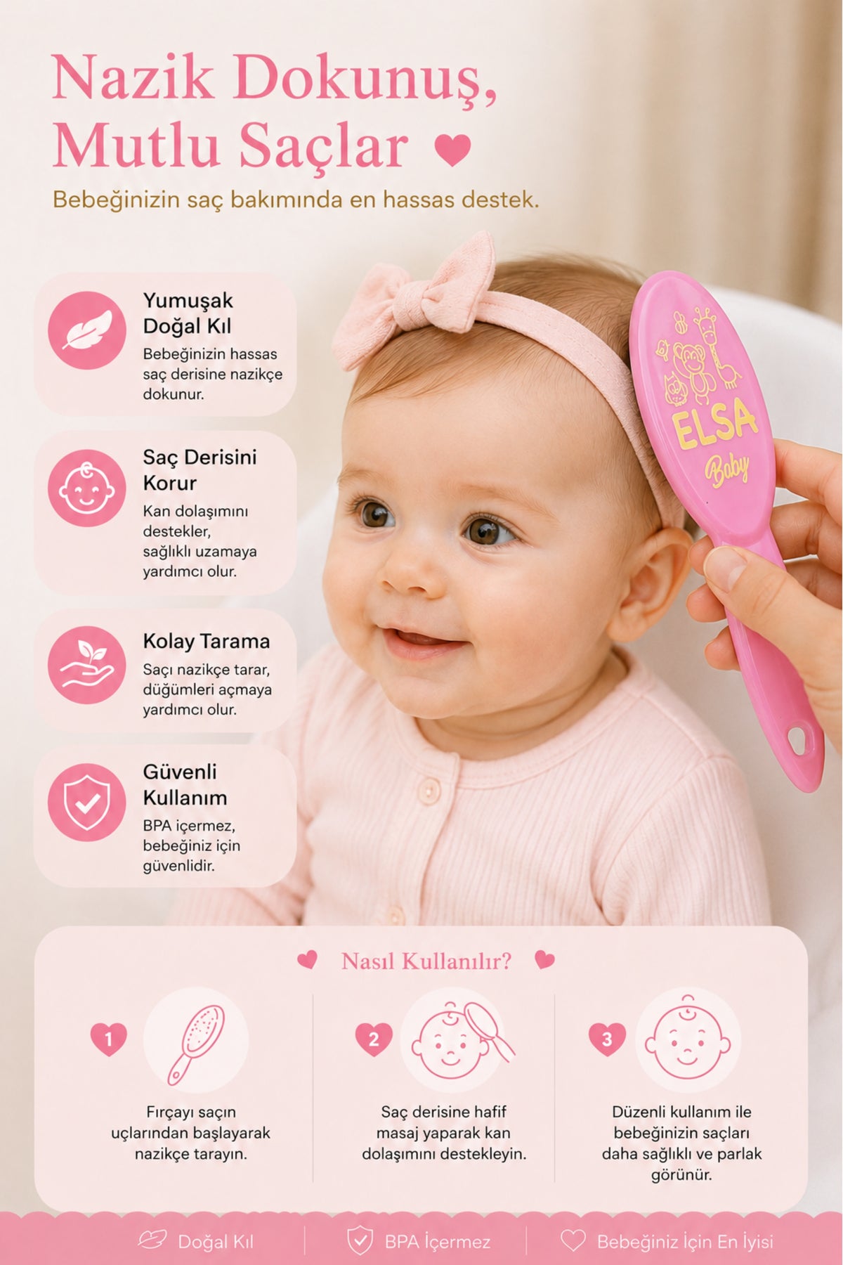Professional Pembe Bebek Fırçası – görsel 4