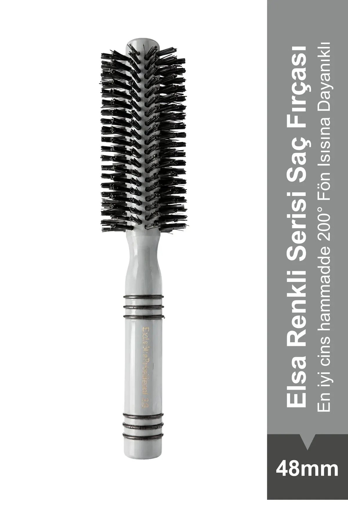 Elsa Professional 68 Gri 48 mm yuvarlak fön fırçası