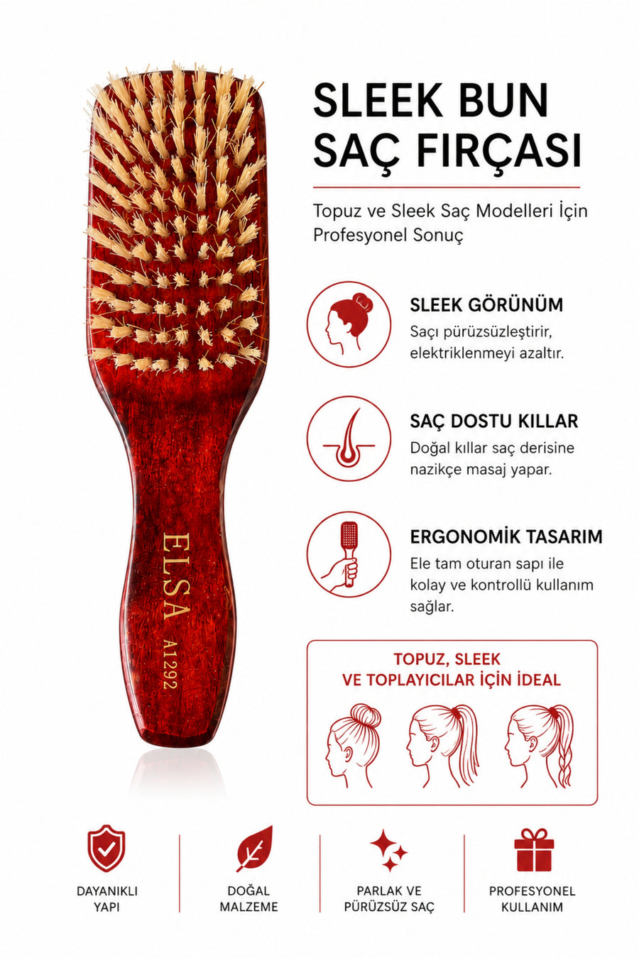 Professional A1292 Bun Brush (Sleek Bun)