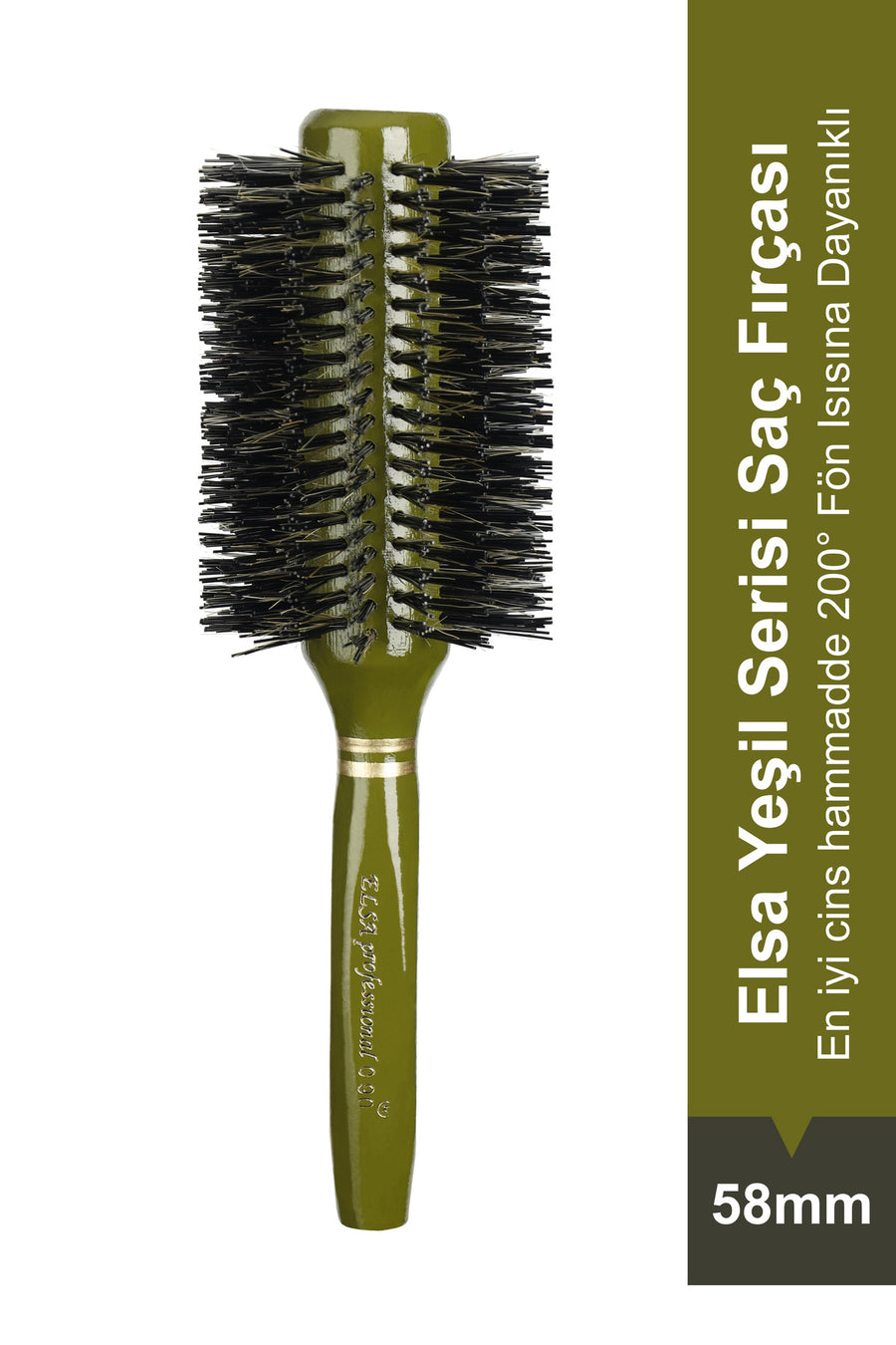 Elsa Professional 0.90 Yeşil 58 mm fön fırçası ürün görünümü