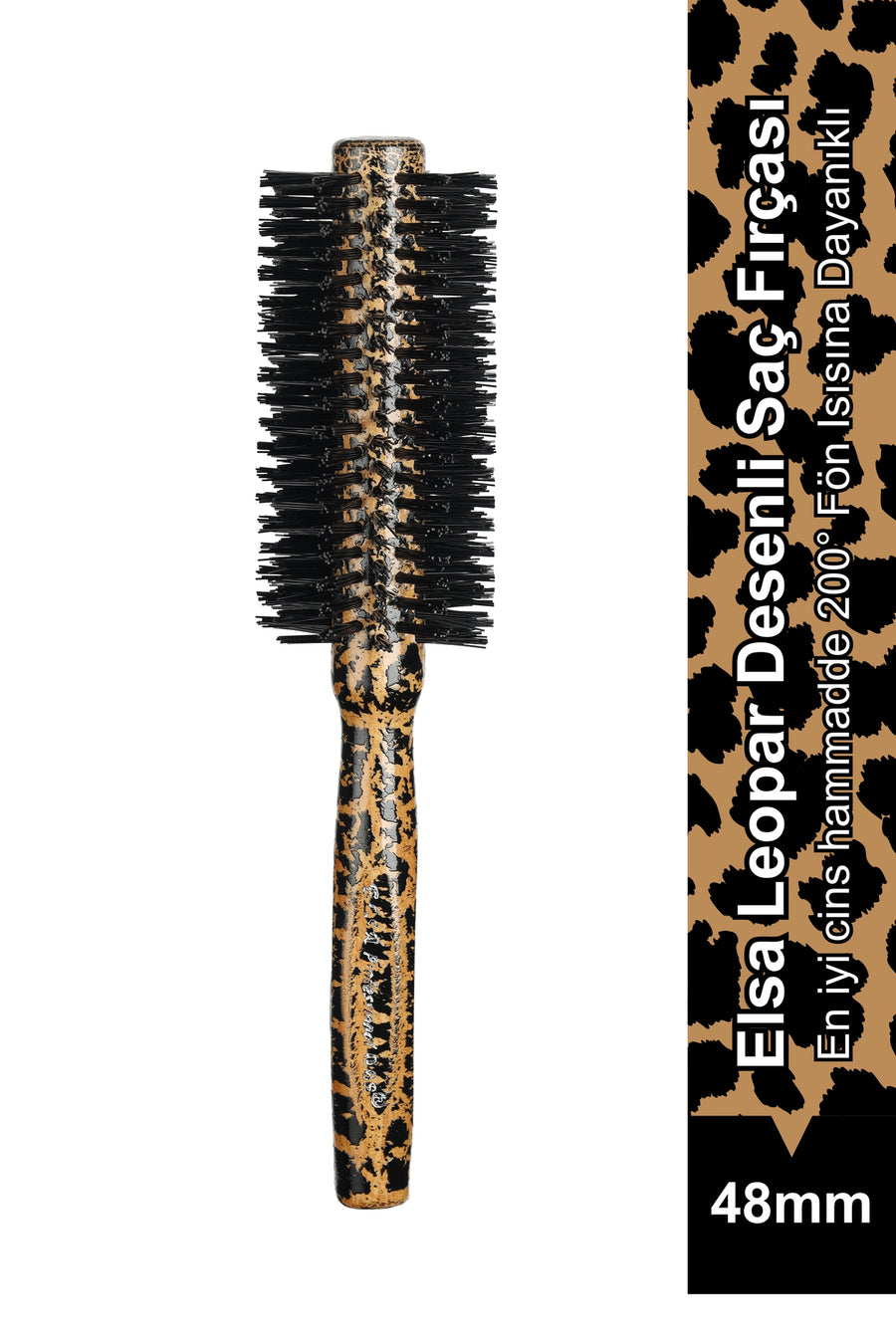 Professional 0.66 Leopard Print Hair Brush