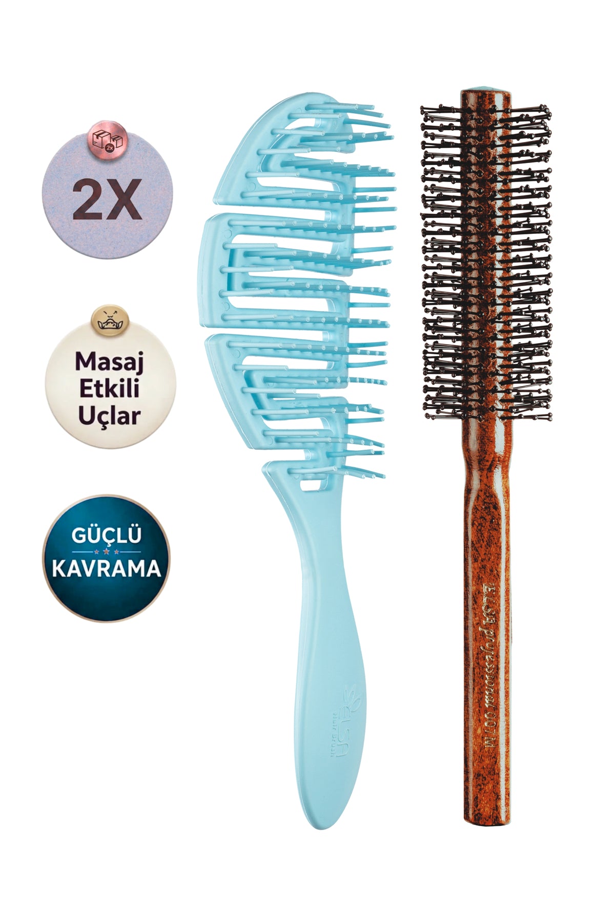 Professional Maze and 007 Large Hair Brush (Three-Dimensional Brush)
