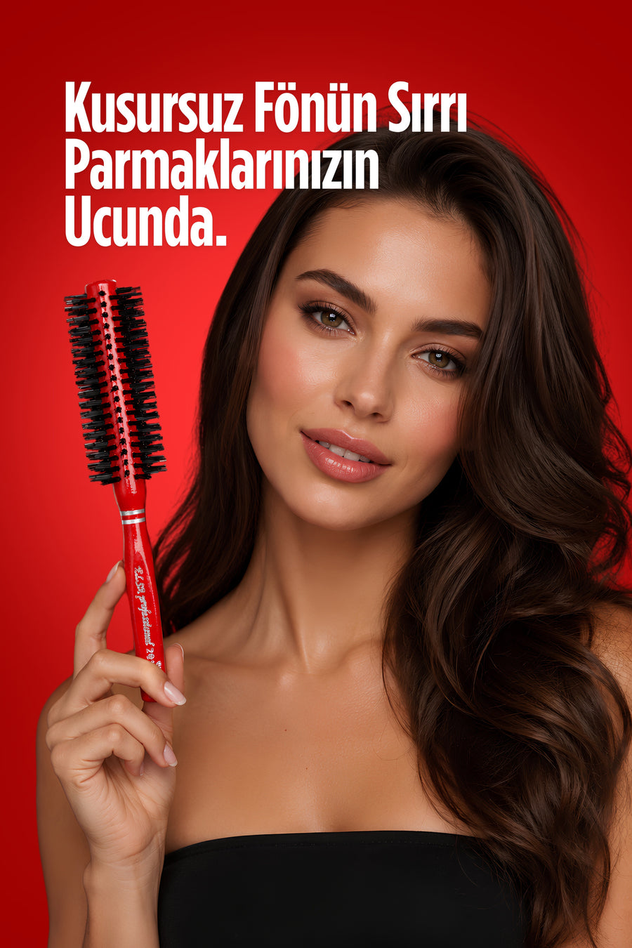Elsa Professional 291 Kırmızı fön fırçası kullanım görseli