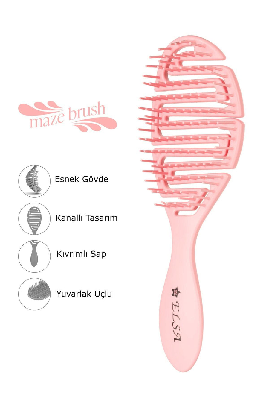 Professional Üç Boyutlu Saç Fırçası Maze Esnek Saç Açma Fırçası