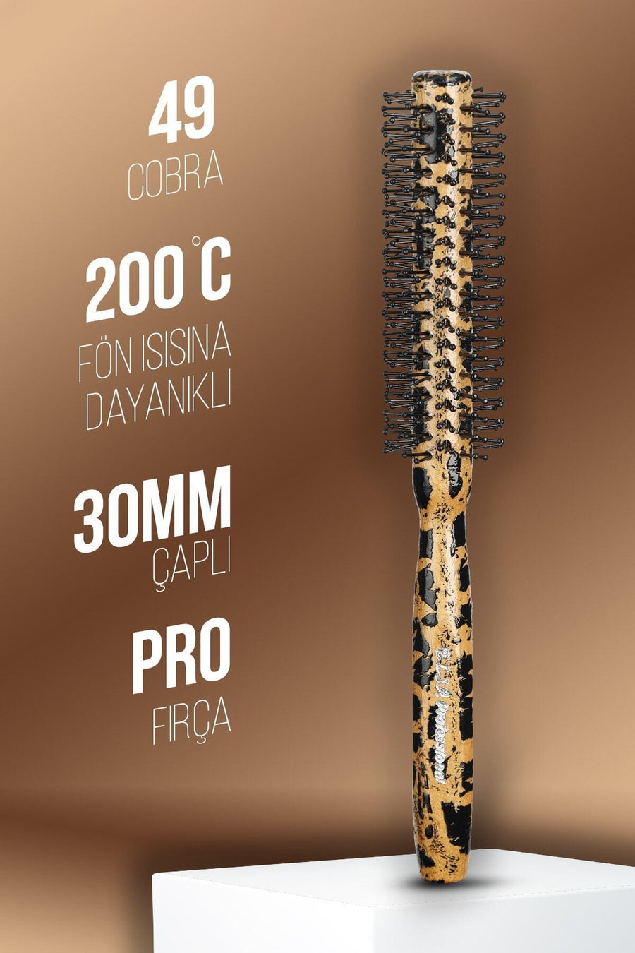 Elsa Professional 49 Kobra Erkek 30 mm fön fırçası 200 derece ısı dayanımı