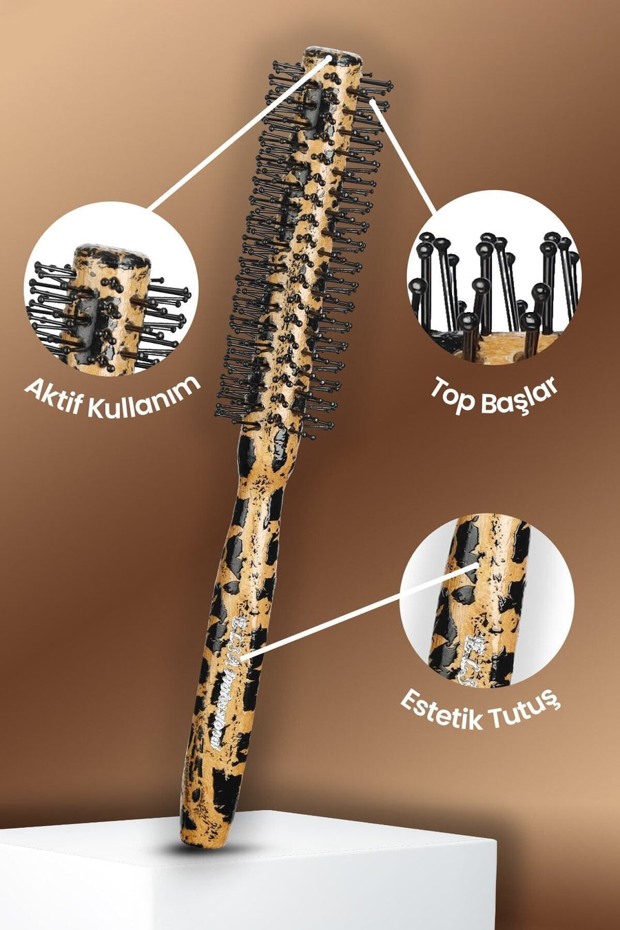 Elsa Professional 49 Kobra Erkek fön fırçası top başlı kıllar ve ergonomik tutuş özellikleri