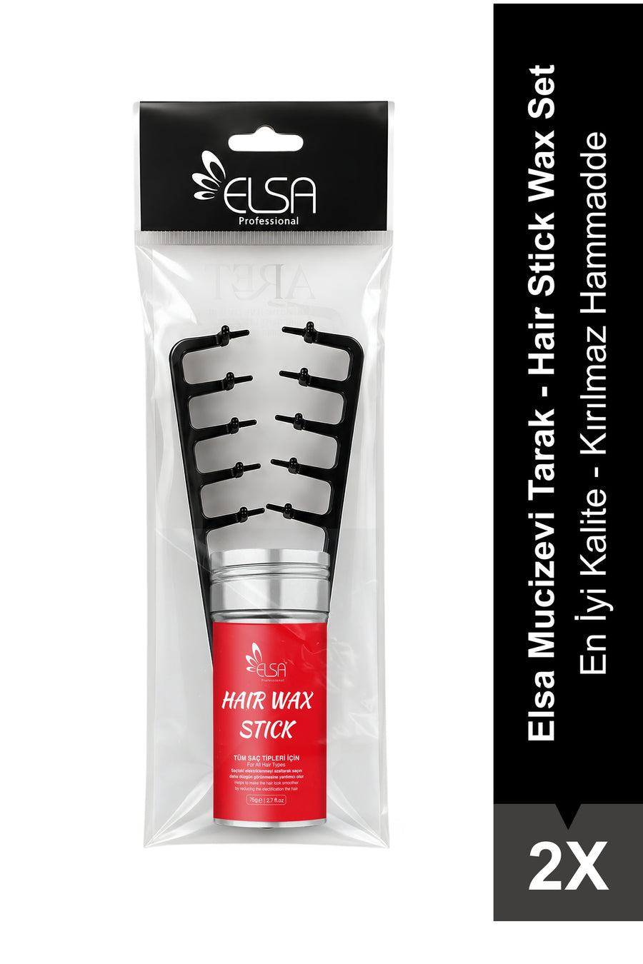 Professional Miracle Comb and Hair Stick Wax Duo Set