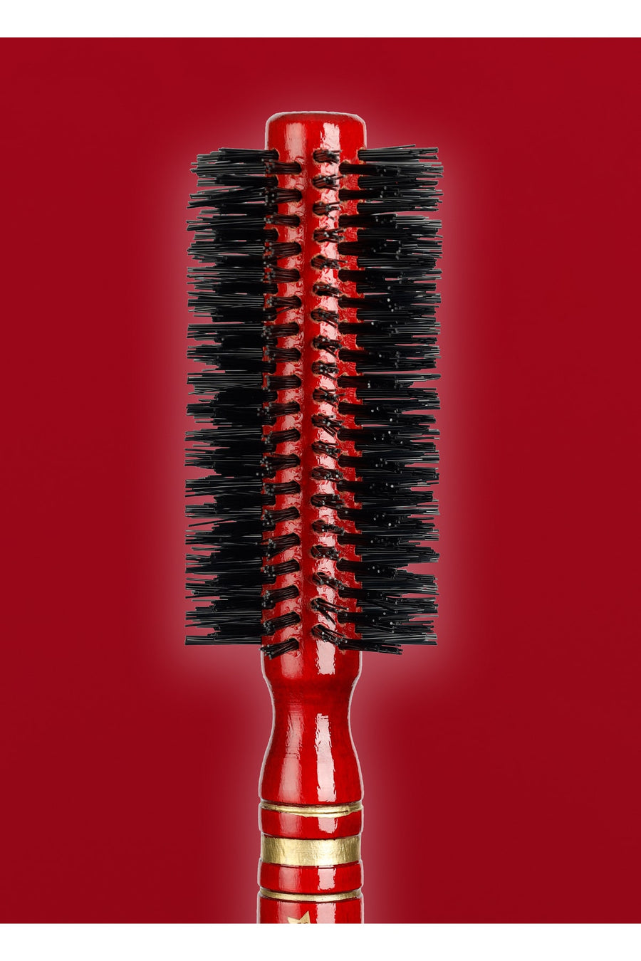Elsa Professional 2013 kırmızı fön fırçası yoğun kıl yapısı yakın görünüm