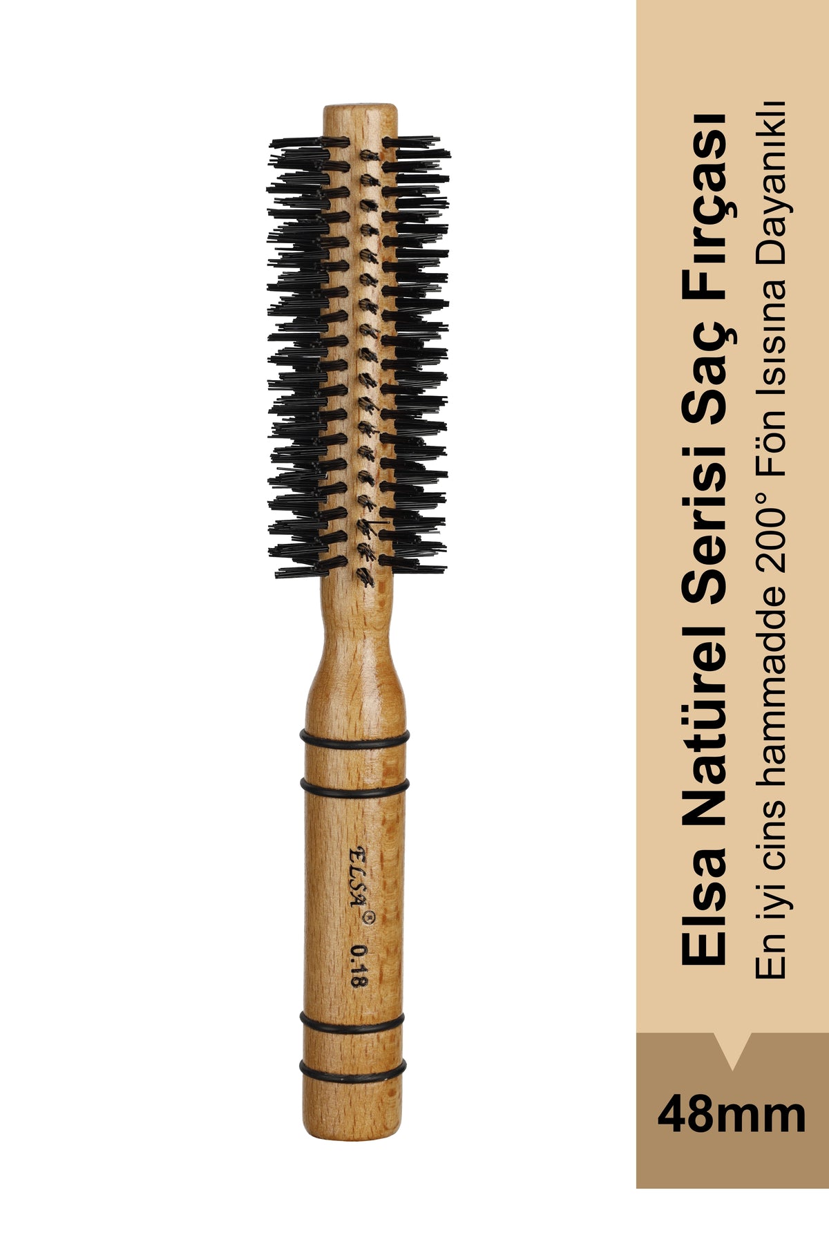 Elsa Professional 0.18 Natürel Kırçıllı 48 mm fön fırçası