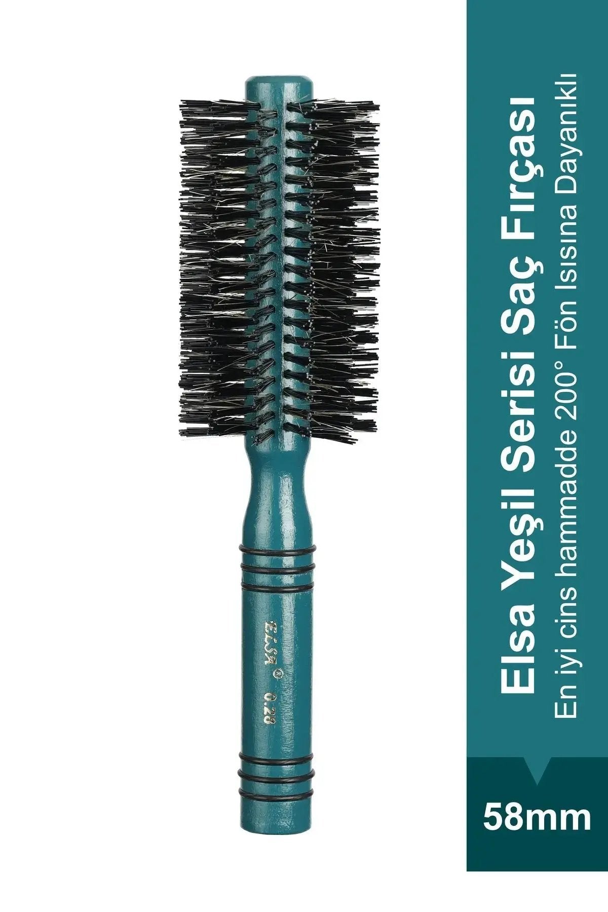 Elsa Professional 0.28 Yeşil 58 mm geniş fön fırçası