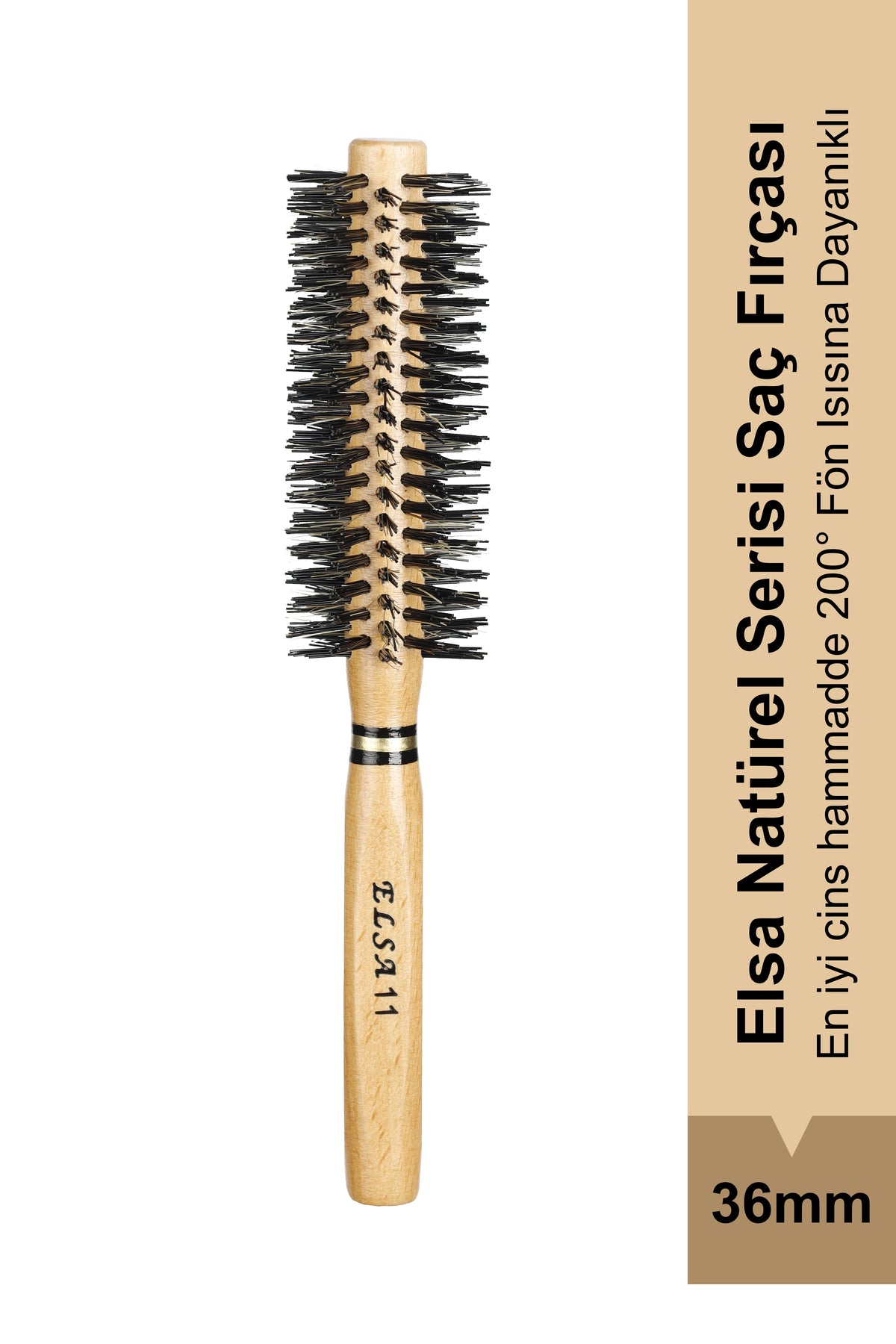 Elsa Professional 11 Natürel Kırçıllı 36 mm fön fırçası