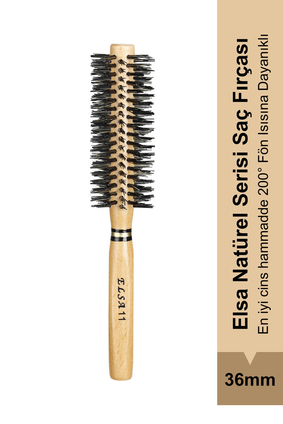 Elsa Professional 11 Natürel Kırçıllı 36 mm fön fırçası