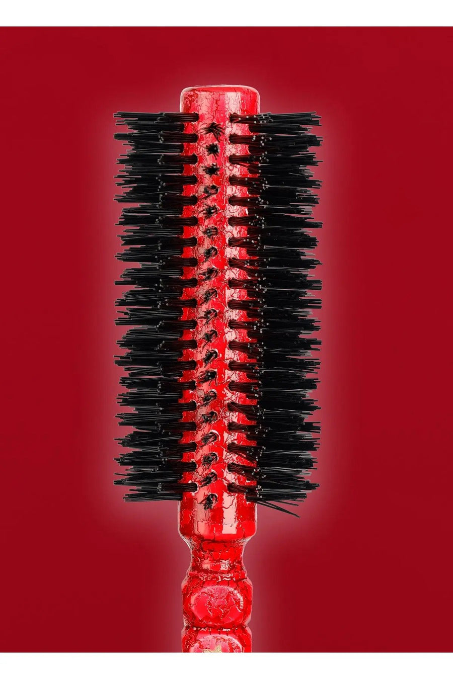 Elsa Professional 2011 kırmızı yuvarlak fön fırçası 50 mm yan görünüm